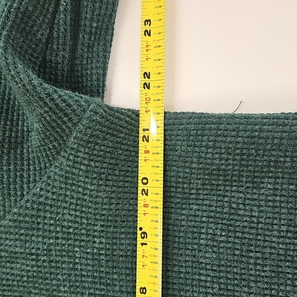 Susan Bristol Green Waffle Knit Cardigan with Santa and Candy Cane Design - Picture 9 of 10